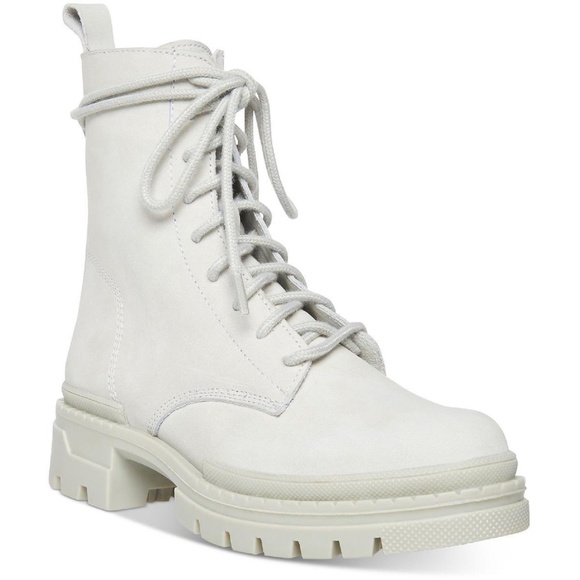 Steve Madden Shoes - NEW Steve Madden Womens Jamisyn ICE Leather Combat & Lace-up Boots Shoes SZ 5.5